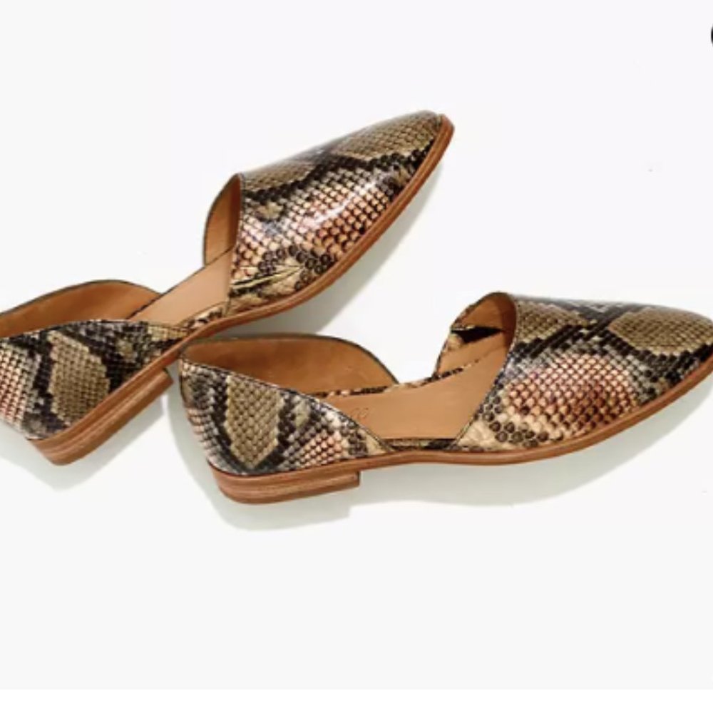 Madewell Snake Embossed Leather Loafers